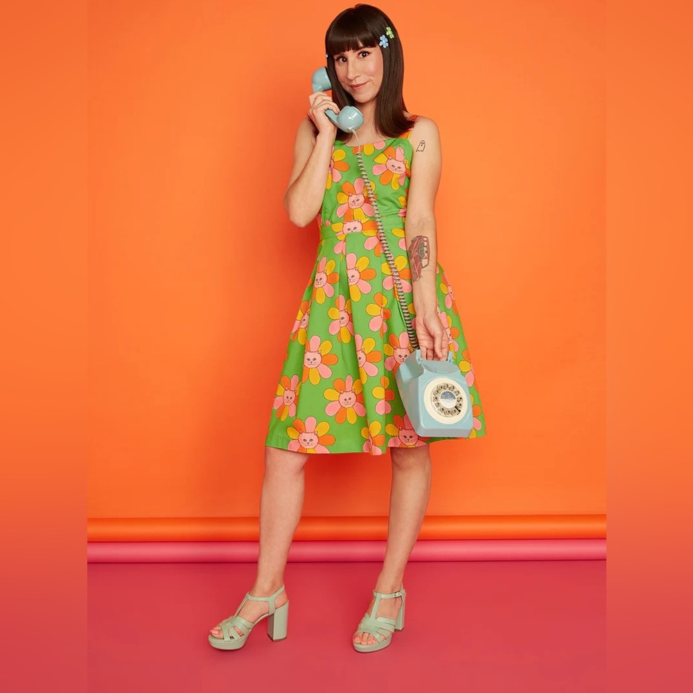 ModCloth x Marisol Muro Nothing Beats Pleats Fit And Flare Dress